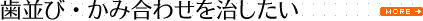 歯並びやかみ合わせを治したい